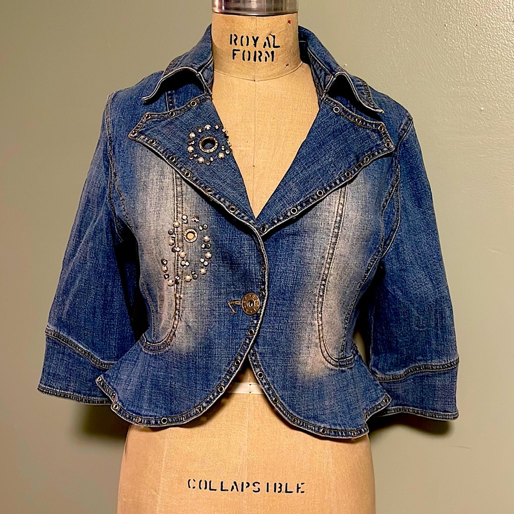 Blue Jean jacket with stud design